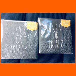 2 packs Rae Dunn Cocktail Napkins Halloween Black